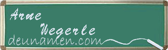 Arne Wegerle Visitenkarte